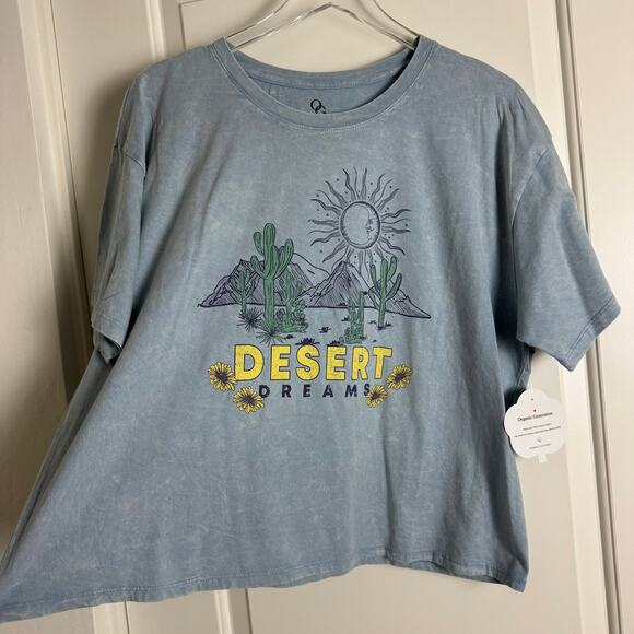 Organic Generation Desert Dreams Cactus Slightly Cropped T Shirt NWT 2X - Picture 1 of 6